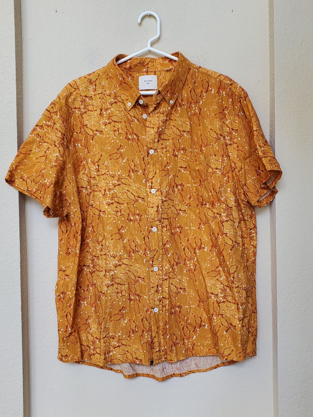 Billy Reid Short-Sleeve Button-Down Shirt.  Size XXL